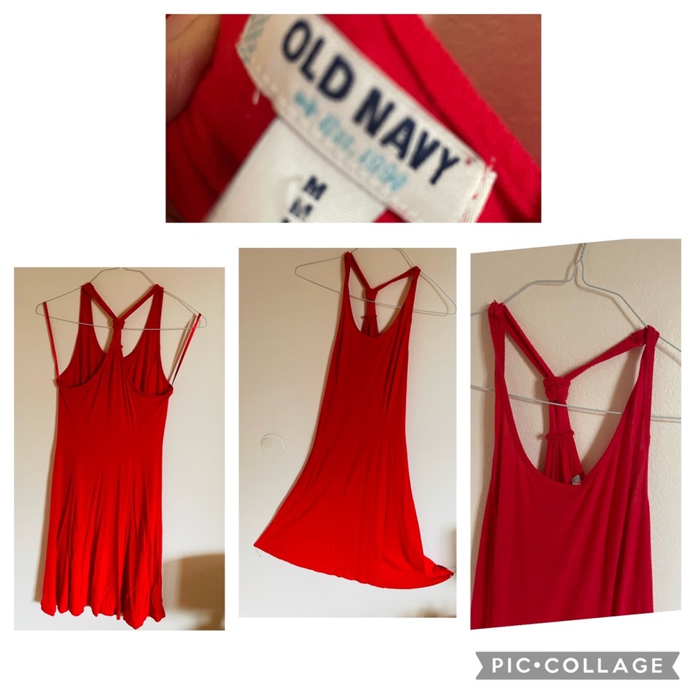 Old Navy Red Dress M cross back